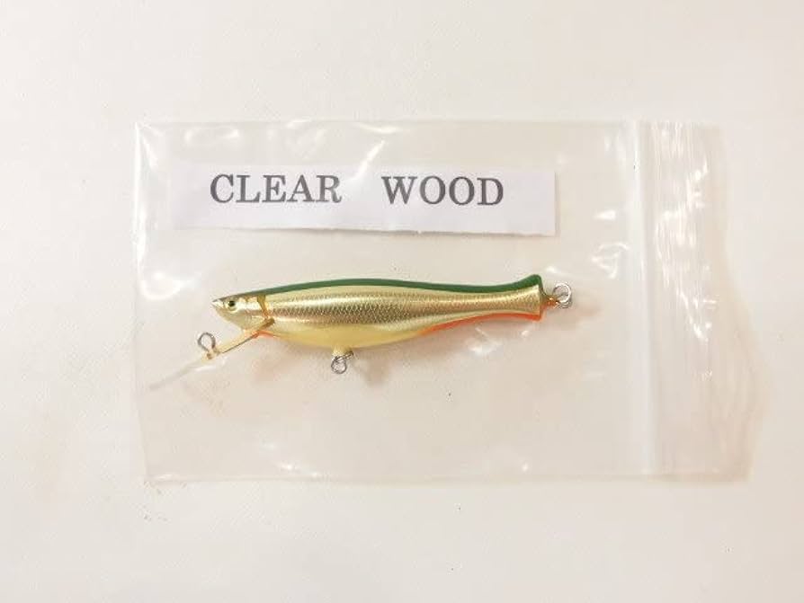 クリアーウッドミノー　uk5 SP クリアウッド CLEAE WOOD ホイル貼りミノー ハンドメイドルアー
